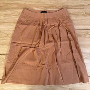 NWT Vintage Talbots Gold Yellow Pleated Midi Skirt Size 6